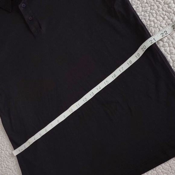 Under 5'10 Large Black 100% Pima Cotton Short Sleeve Polo Shirt - Picture 6 of 12